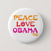 Peace Liebe Obama Button (Vorderseite)