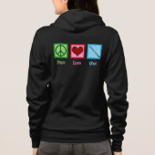 Peace Liebe Oboe Player Women's Hoodie (Rückseite)