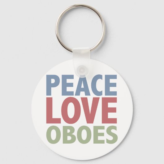 Peace Liebe Oboes Schlüsselanhänger (Vorderseite)