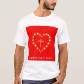 Peace Liebe Office Party dank Pattern farbenfroh T-Shirt (Vorderseite)