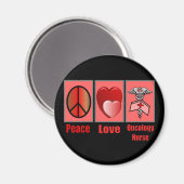 Peace Liebe ONCOLOGY Nurse Magnet (Vorderseite/Rückseite)