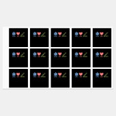 Peace Liebe Operation Doctor Neurology Surgeon Gra Etiketten (Blatt)