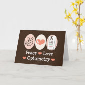 Peace Liebe Optometrie Grußkarte Karte (Gelbe Blume)