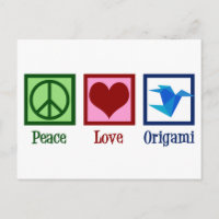 Peace Liebe Origami Paper Crane