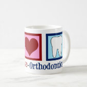 Peace Liebe Orthodontics Kaffeetasse (VorderseiteRechts)