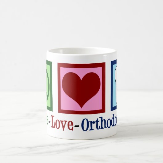 Peace Liebe Orthodontics Kaffeetasse (Mittel)