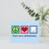 Peace Liebe Orthodontics Postkarte (Stehend Vorderseite)