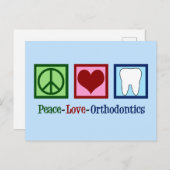 Peace Liebe Orthodontics Postkarte (Vorne/Hinten)