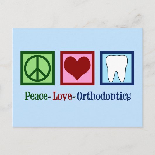 Peace Liebe Orthodontics Postkarte (Vorderseite)