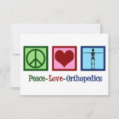 Peace Liebe Orthopädie Niedlich Orthopädie Card (Vorderseite)