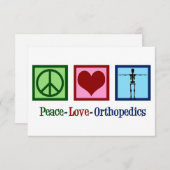 Peace Liebe Orthopädie Niedlich Orthopädie Card (Vorne/Hinten)