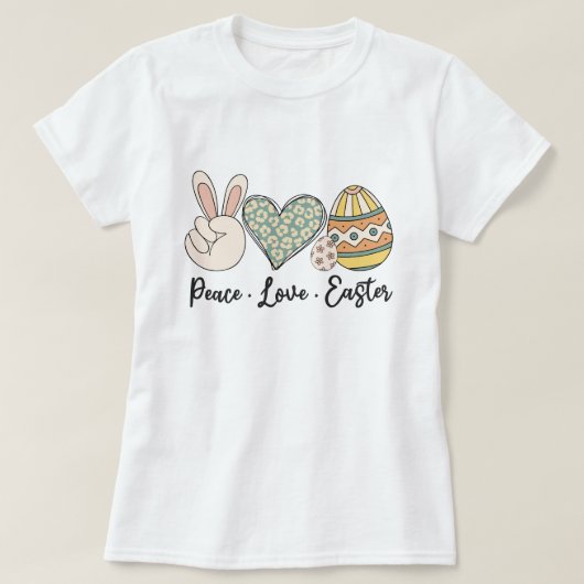 Peace Liebe Osterfest T - Shirt - Spaß und festlic (Design vorne)