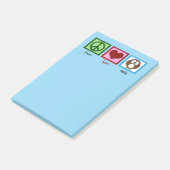 Peace Liebe Owls - Niedliche Eule Post-it Klebezettel (angewinkelt)