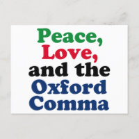 Peace Liebe Oxford Comma English Grammar Spaß