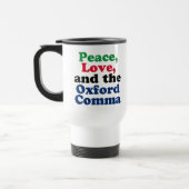 Peace Liebe Oxford Comma Funny English Grammar Reisebecher (Links)