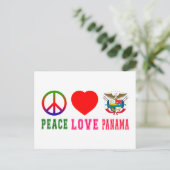 Peace Liebe Panama Postkarte (Stehend Vorderseite)