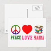 Peace Liebe Panama Postkarte (Vorne/Hinten)