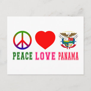 Peace Liebe Panama Postkarte