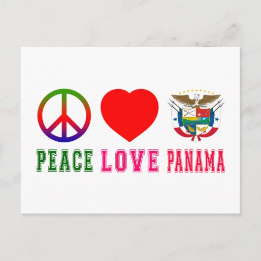 Peace Liebe Panama Postkarte (Vorderseite)