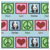 Peace Liebe Panda Bear Stoff (Nahaufnahme)