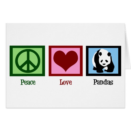 Peace Liebe Pandas (Vorderseite (Horizontal))