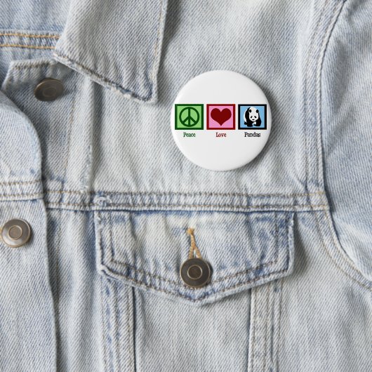 Peace Liebe Pandas Button (Beispiel)