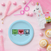 Peace Liebe Pandas Pappteller (Party)