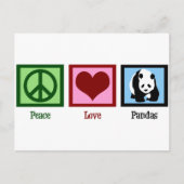 Peace Liebe Pandas Postkarte (Vorderseite)