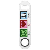 Peace Liebe Pandas Speed Flaschenöffner (Vorderseite)