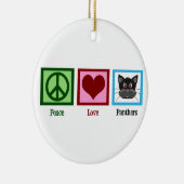 Peace Liebe Panthers Keramikornament (Rechts)