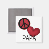 Peace Liebe Papa Magnet (Vorderseite/Rückseite)