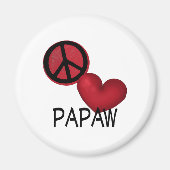 Peace Liebe Papaw Magnet (Vorne)