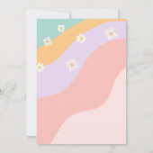 Peace Liebe Party Groovy Einladung (Rückseite)