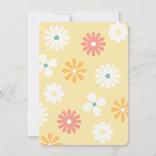 Peace Liebe & Party Hippie Party Einladung (Rückseite)