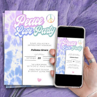 Peace Liebe Party Pastel Gefärbte Krawatte jeden G