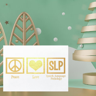 Peace Liebe Pathology Holiday Gold Foil Card Folienkarte