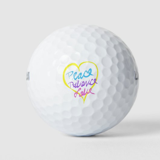 Peace Liebe Patient Golf Balls Golfball (Vorderseite)