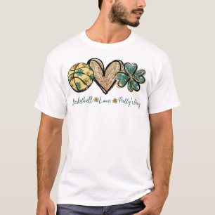 Peace Liebe Patty's Day Basketball Kleeblatt St Pa T-Shirt