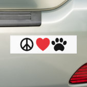 Peace Liebe Paw Autoaufkleber (Auf Auto)