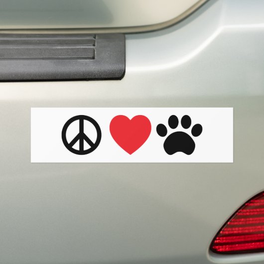 Peace Liebe Paw Autoaufkleber (Auf Auto)