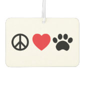 Peace Liebe Paw Car Air Freshener Autolufterfrischer (Rückseite)