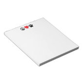 Peace Liebe Paw Notepad Notizblock (angewinkelt)