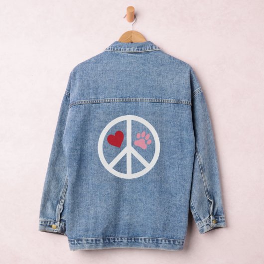 Peace Liebe Paw Print Denim Jacket Jeansjacke (Hangar)