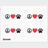 Peace Liebe Paw Sticker (Blatt)