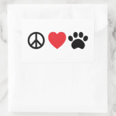Peace Liebe Paw Sticker (Tasche)