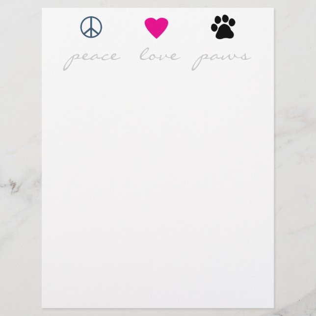 Peace Liebe Paws (Vorderseite)