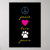 Peace Liebe Paws Poster (Vorne)