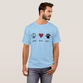 Peace Liebe Paws T-Shirt (Vorne ganz)