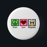 Peace Liebe Penguins Button<br><div class="desc">Ich Liebe Pinguine. Sie sind alles,  was die Welt außer Frieden und Liebe braucht. Ein hübsches grünes Friedenszeichen,  niedliches rotes Herz und ein bezaubernder Pinguin.</div>