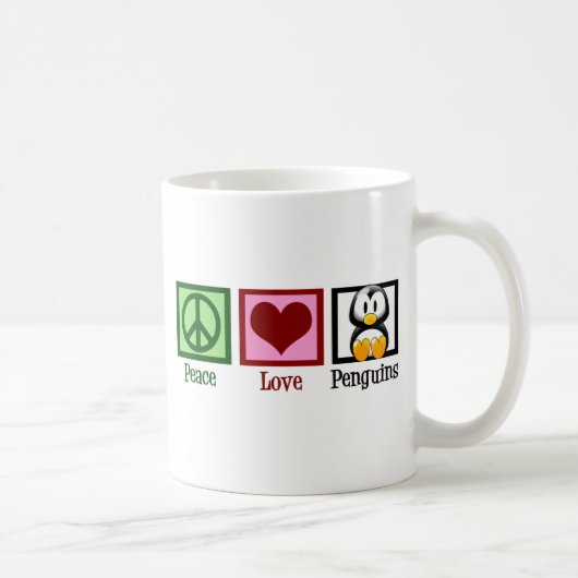 Peace Liebe Penguins Kaffeetasse (Rechts)